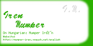 iren mumper business card